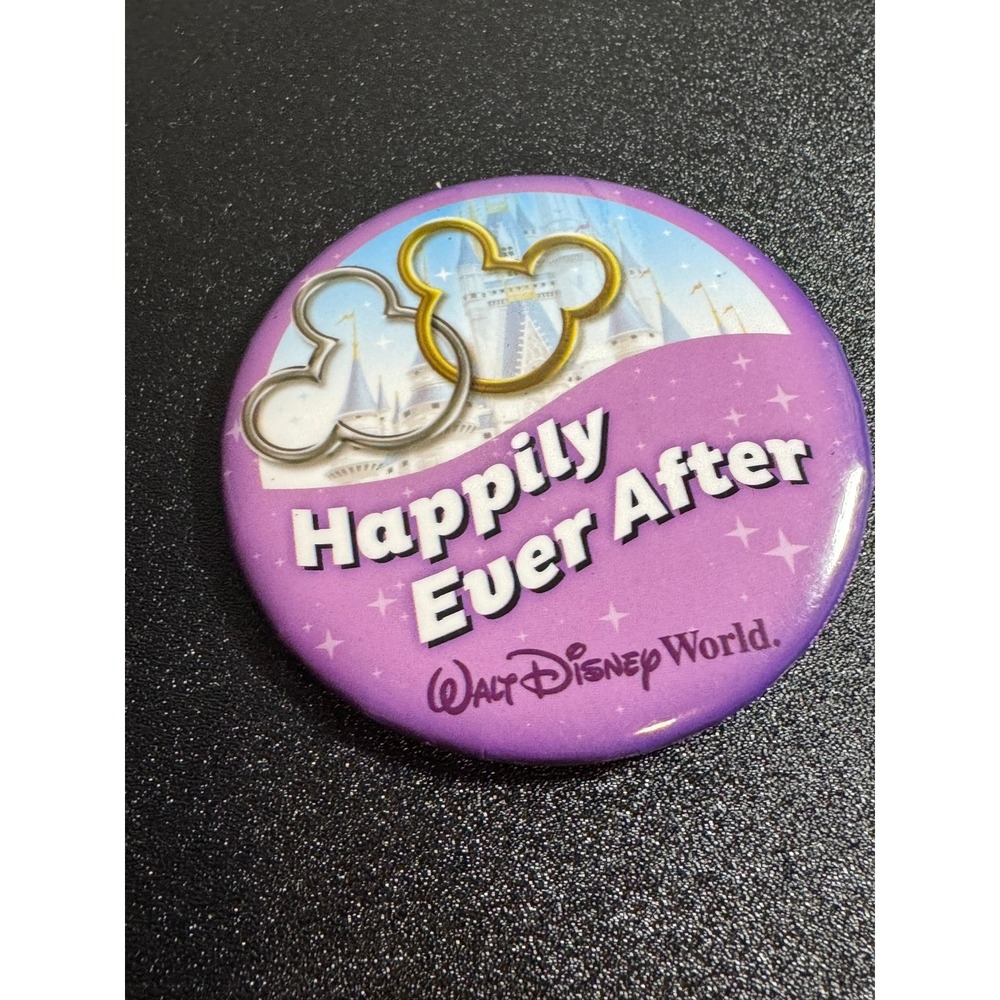 Walt Disney World Happily Ever After Mickey Mouse Castle Pin Button Purple